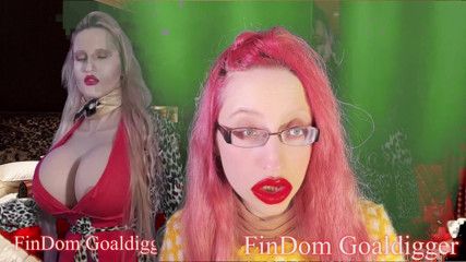 FinDom Goaldigger: Orange big lips transformation