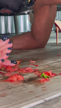 Slave Eats Dessert Stepped on the Floor