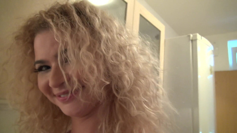 All Those Girlfriends: Stunning blonde Angel Diamonds rubs her snatch