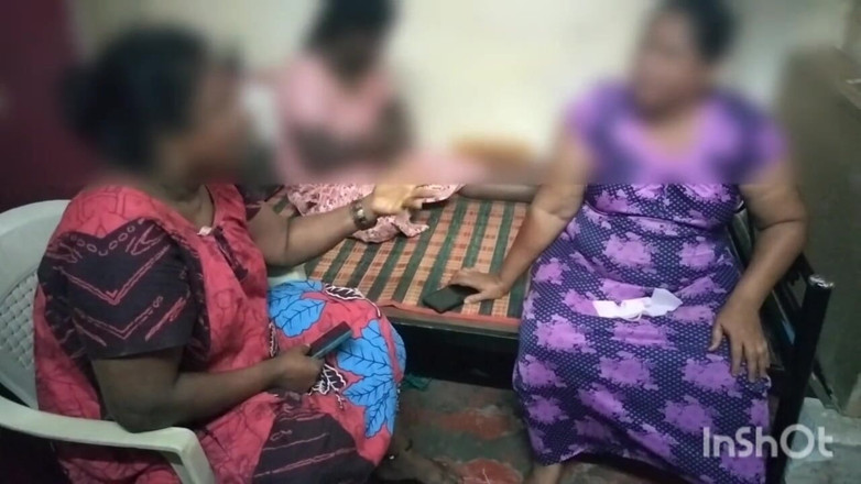 Tamil lesbian: Three Aunty Hot Discussion