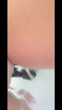 I Play with a Nice Black Dildo, I Rub It Well on My Clit and Then I Put It Inside My Pussy