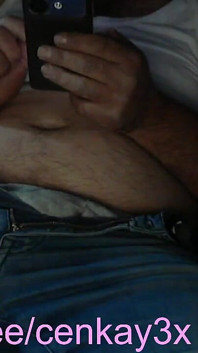 Straight Daddy Cums on Live TV
