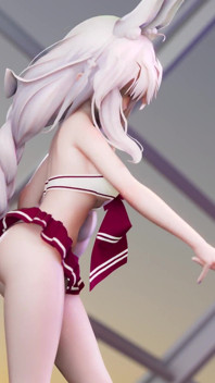 [mmd] Vicious-wigglewiggle Young Girl Bunny Girl Student Dress Miniskirt