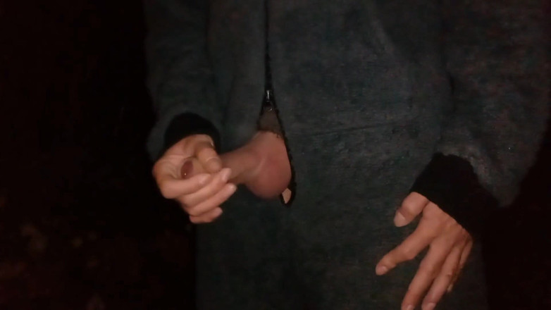 Rockardglans: Night Time Onesie Wank Outdoors - Rockard Stepdaddy