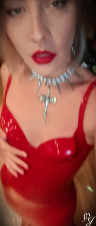 Red Latex Dress