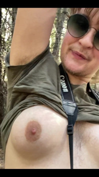 Flashing My Hairy Body on a Hike!
