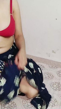 Indisk het sjuksköterska Bhabhi knullar ex man med Desi Saree