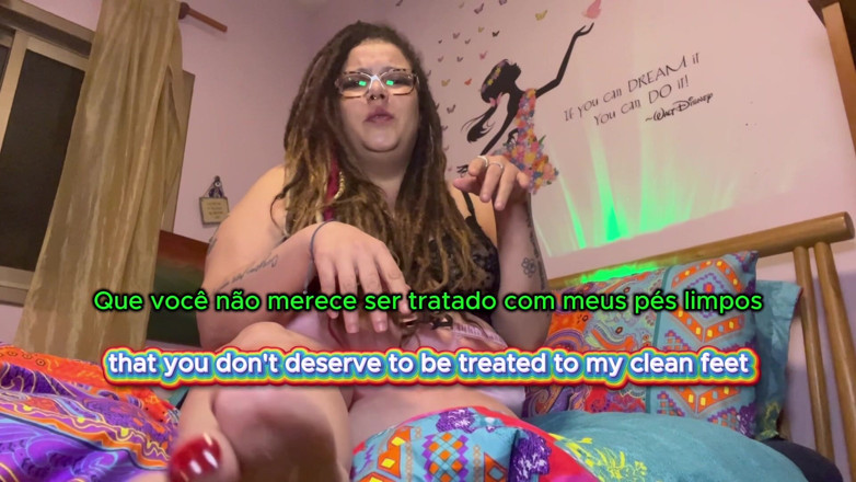 Goddess Maya3ee Rainha: Humilhação Dos Pés Por Brasileira Gordinha Goddess
