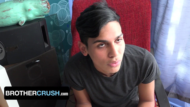 Brother Crush: Submissive Latino twink takes his dominative stepbrother's big dick and...