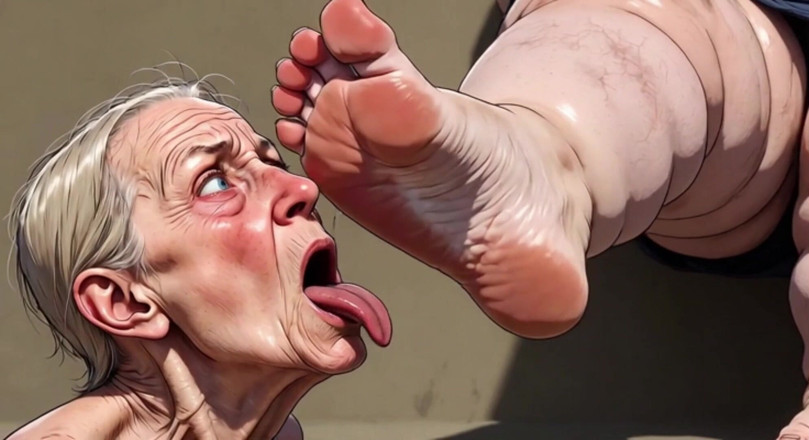 YOUR BEST FANTASY: Une vieille mamie suce de gros pieds de BBW - adoration...