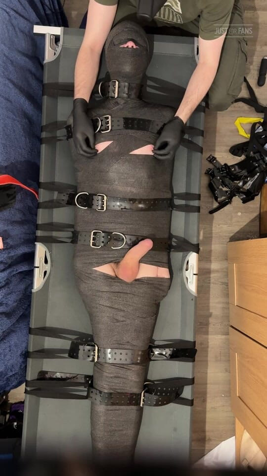 Inmate Cody and SubEdgeX: Twink Completely Mummified and Edged, part 2