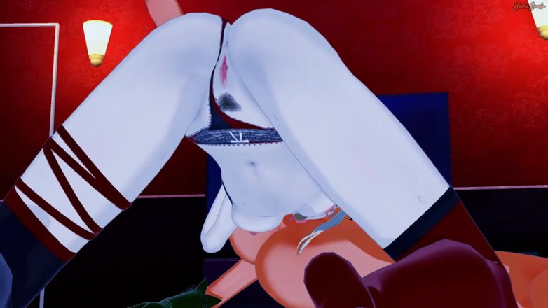 Hentai Smash: Harley Quinn i Poison Ivy na zmianę jedzą nawzajem cipki...