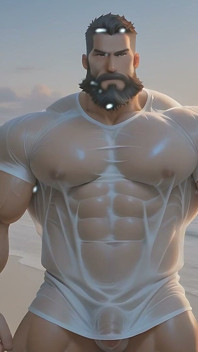 Rockstar Hunk Solo škádlení koulí a shaft s Cum Splatter