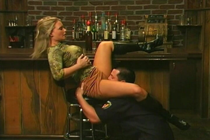 THAGSON RETRO: Blonde MILF Sucks and Fucks Hard in Bar Adventure