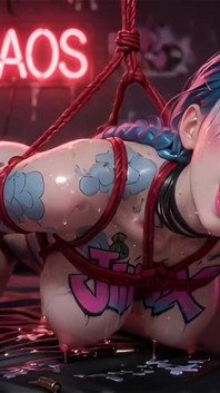 Jinx Shibari - suspensão e escravidão no chão - compilação