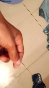 Hand Job. Bathroom