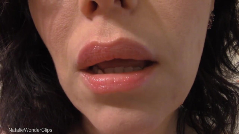 Natalie Wonder: Glossy lips so wet &amp; juicy - dirty talking lips tease