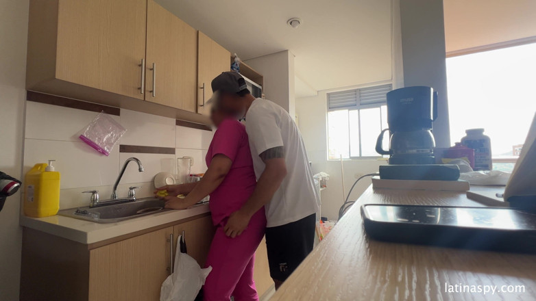 Latinaspy: Maid with Huge Ass Cleans Apt Then Jerks Her Boss...