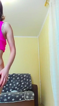 Long Strip retas, fitta show, bröst show, onani, kläder