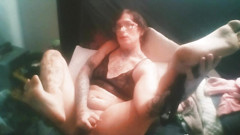 Amatuer Short Hair Trans Babe Strokes Huge Cock