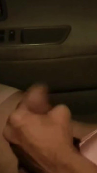 Jerking off at Rest Area in Car