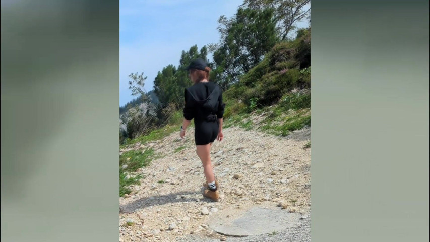 Theres No Sin on the Mountain Pasture! Tranny Masturbates at 1,800 Meters! (TV Helena)
