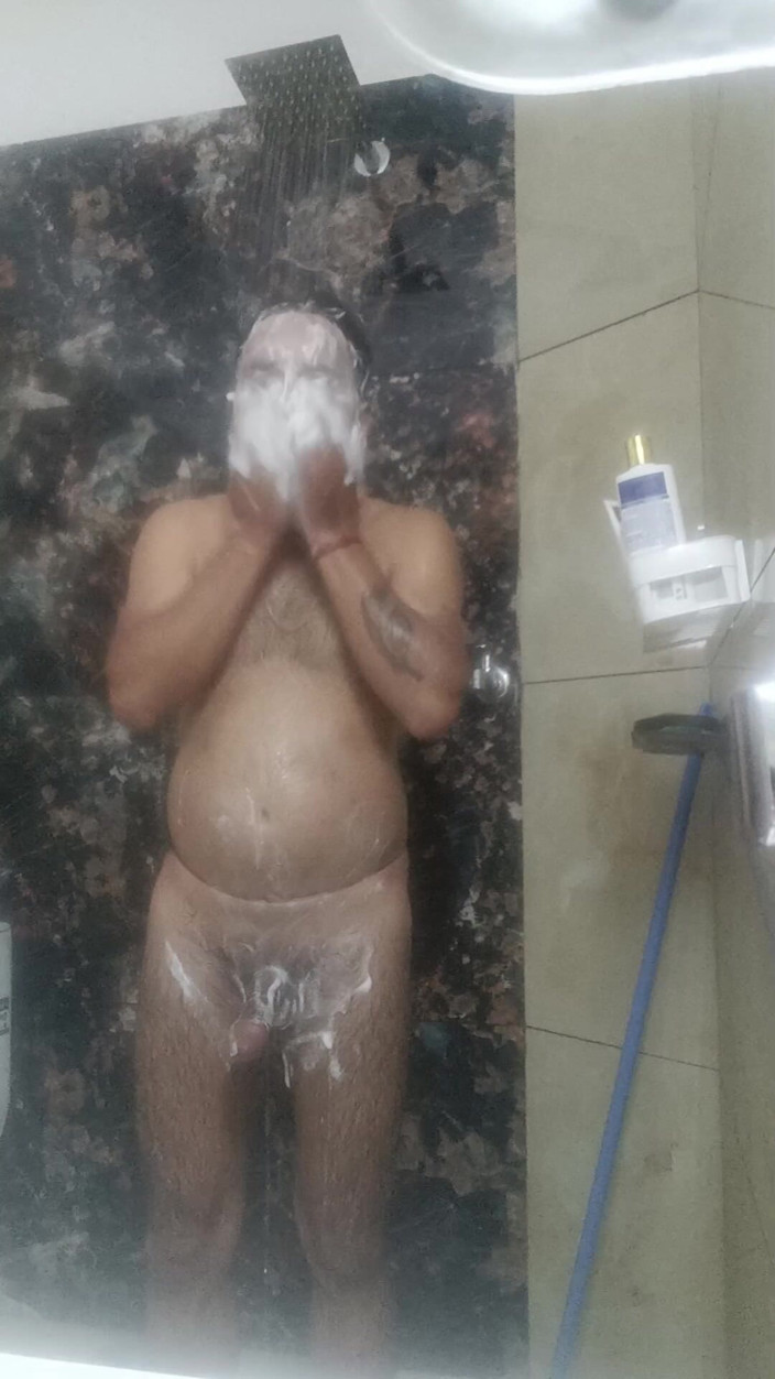 Rajasthani-old-lover: Indian Desi Man Enjoy Shower and Masterbation Show