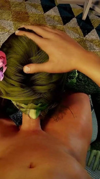 Dryad seksi nyepong kontol pov