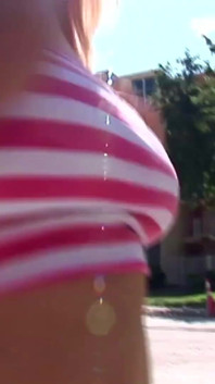 Blonde teen gets pounded from behind