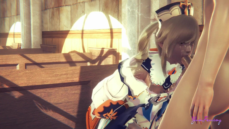 Yaoitube: Genshin impact Yaoi - Kan Barbara Femboy al die melk inslikken?