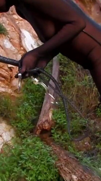 Redhead chick gets anally banged outdoor from her dude