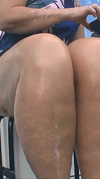 섹시한 스트랩과 블루 스웨이드 힐 3