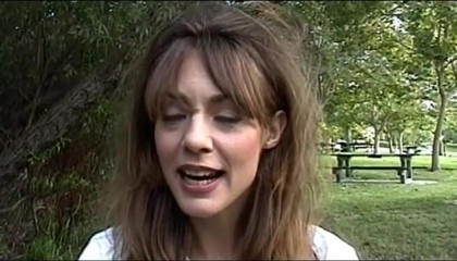 Public Lust: Brunette slut tugs guy's cock outdoors