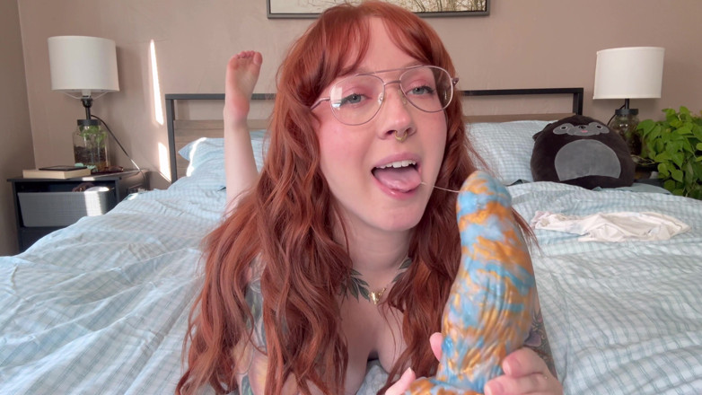 luxury_slut: Tattooed Babe Wrecks Her Pussy with a Huge Bad Dragon