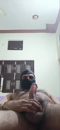 Solo Man Masturbating Using Big Balloon and Cumming on Stomach Before Going to Bed...