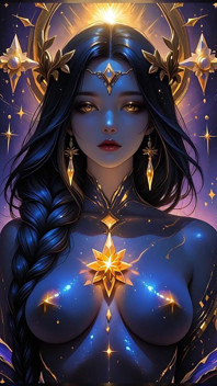 Void Empress Tayangan Slaid Dewi Galaxy Crystal Cosmic Dewi Ai Seni