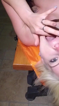 Gangbang in Restaurant on the Tables