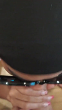 MILF POV Blowjob in Latex with Cum on Tongue
