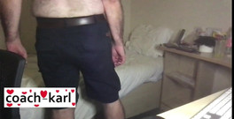 Coach Karl dude lodge: I pantaloncini blu di karl allenatore