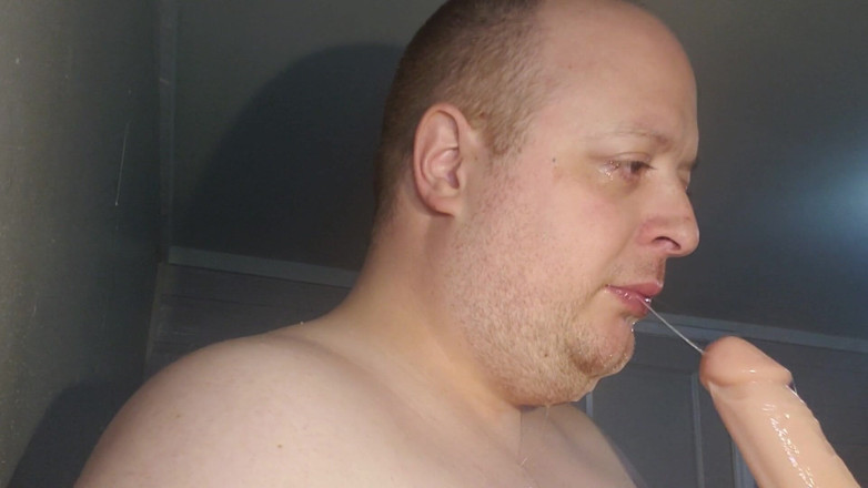 Charlieboy69: Diep in keel 10 inch koning pik Elite dildo