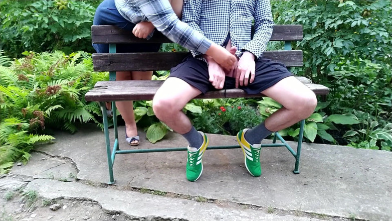 OurFetishLife: Hot natural breasted MILF milks me in the park
