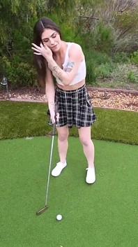 Stepdad Teaches His Horny Stepdaughter Golf and Then Fills Her Hole