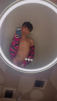 Femboy in Coffee Shop Public Bathroom