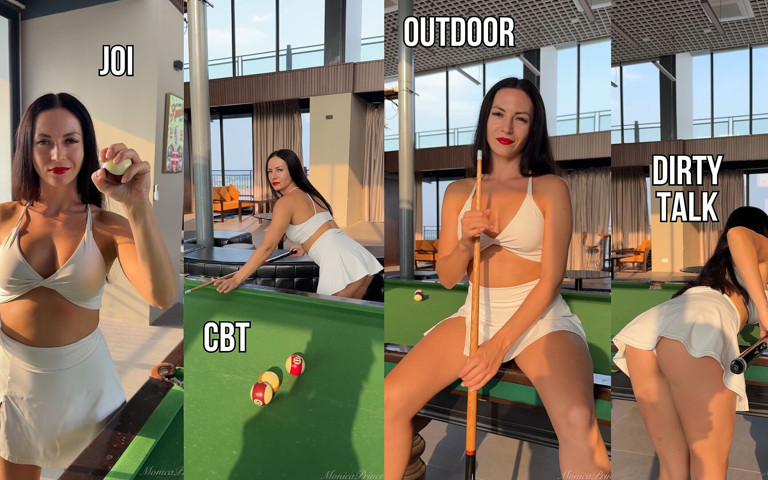 JOI, CBT While Playing Billiard (Princess Monica)