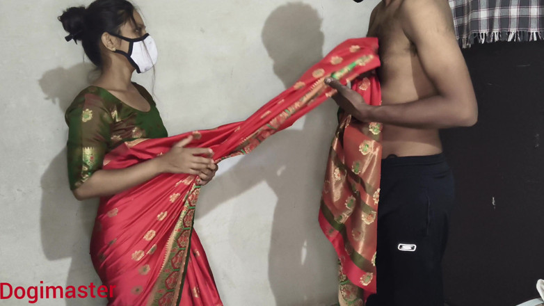 Dogimaster: Bhabhi desi India Ko Lal Sari Mein Jabarjat Choda Hai _...