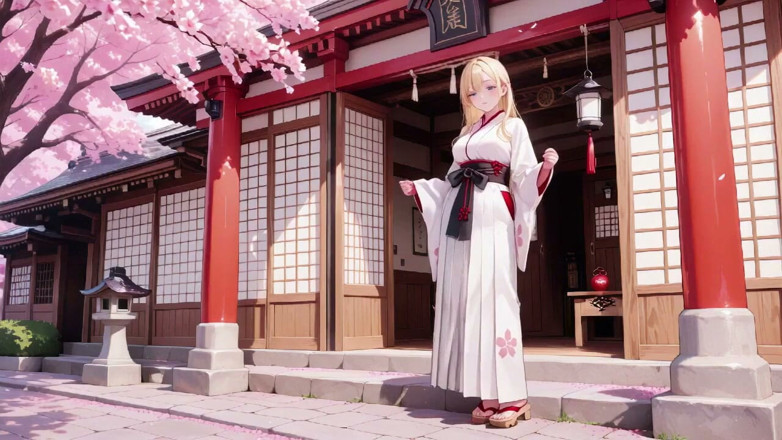 Tay Swift X: Blonde Miko in de Heiligdom! Taboe fluistert onder cherry blossoms,...