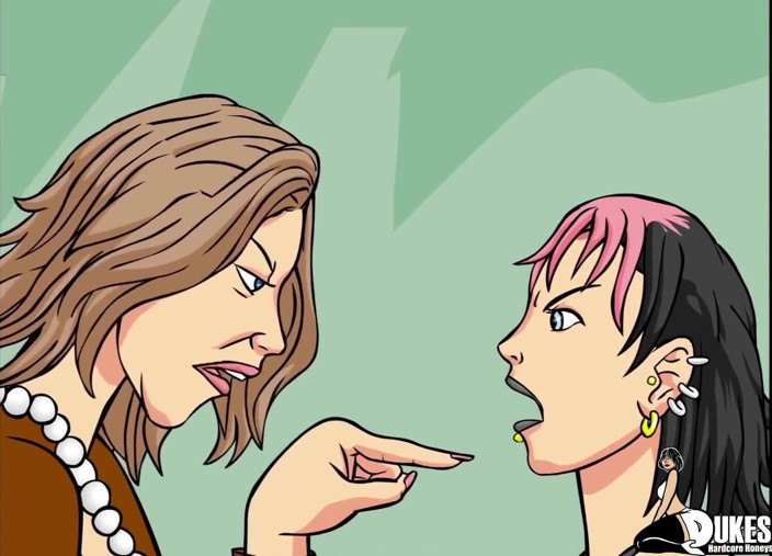 Dukes Hardcore Honeys: Large breast Emo chick fucks her teacher