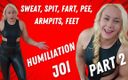 Michellexm: Sueur, pipi, aisselles, pieds, pets, humiliation, coaching masturbatoire (partie 2)