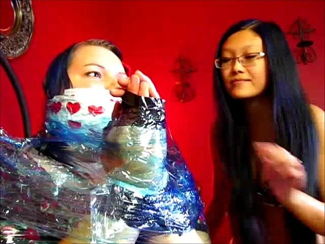Selfgags classic: Spoiled Slut Wraps up Her Babysitter!