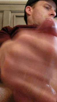dilldough405 blows huge slow motion load jerking off solo